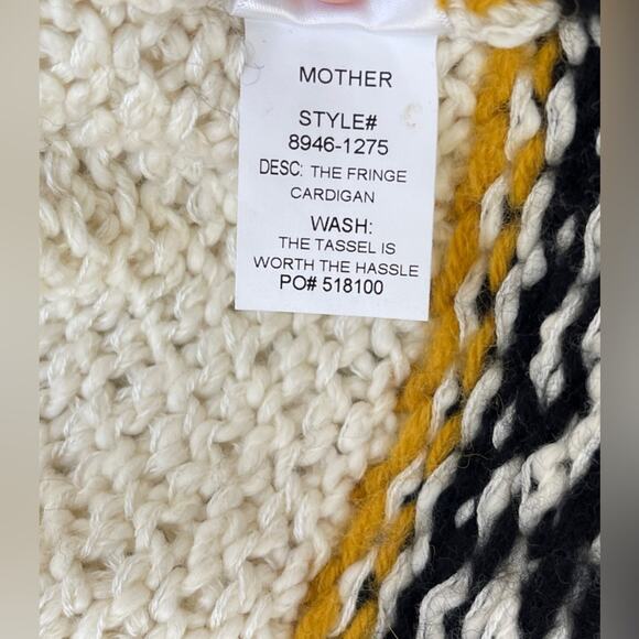 MOTHER The Fringe Cardigan The Tassel is Worth the Hassle Size M NWT - Picture 7 of 8